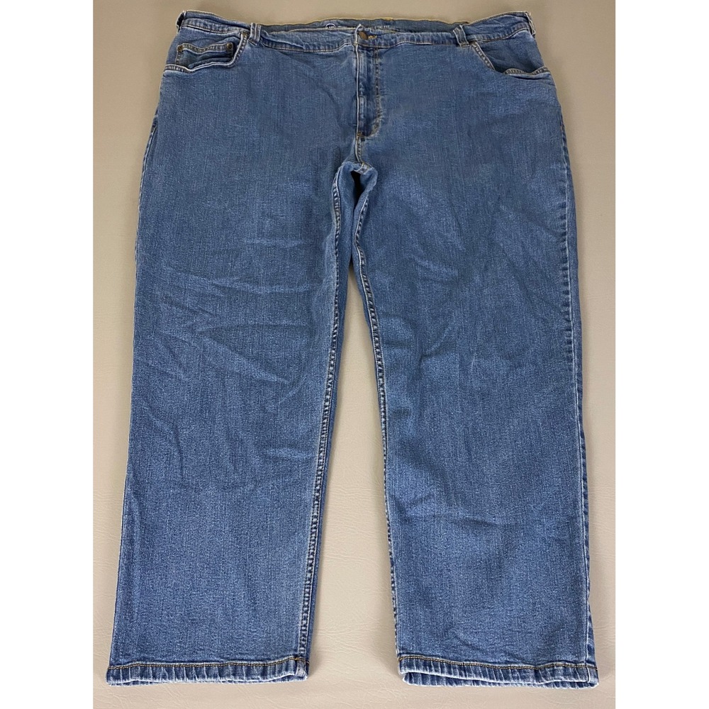 Harbor Bay Athletic‎ Fit Jeans Men's Size 52x30 (Fit 48x28) Blue Denim Relaxed